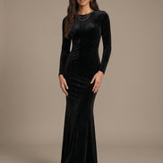 Black Velvet Cleo Dress