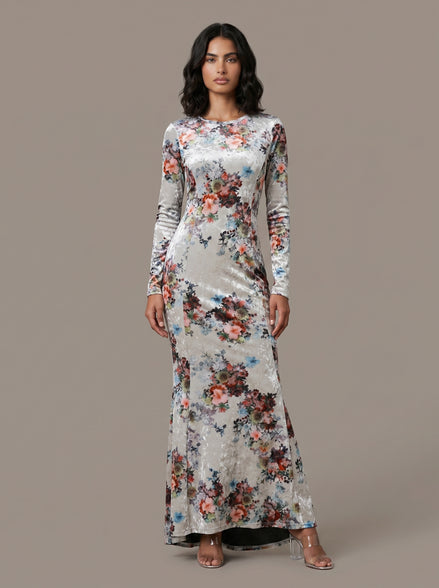 Floral Velvet Cleo Dress