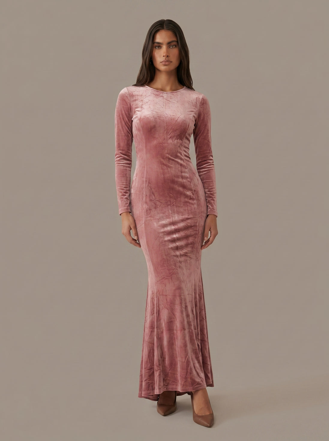 Pink Velvet Cleo Dress