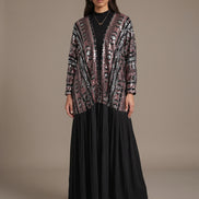 Butterfly Sequins Kimono black/silver