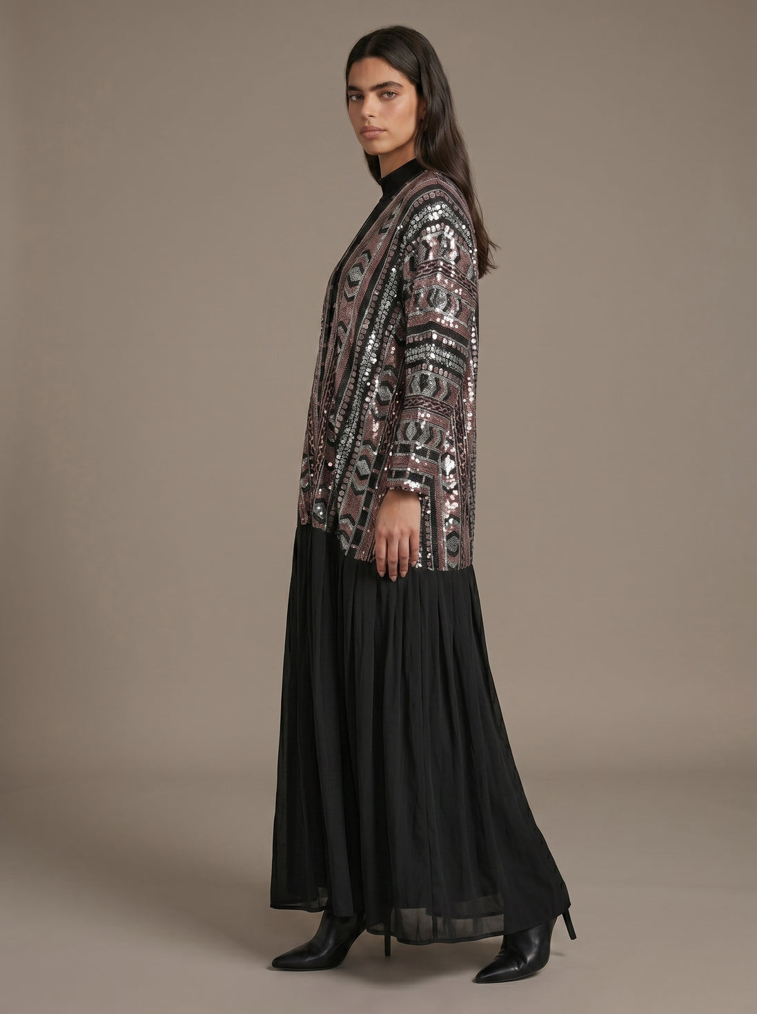 Butterfly Sequins Kimono black/silver