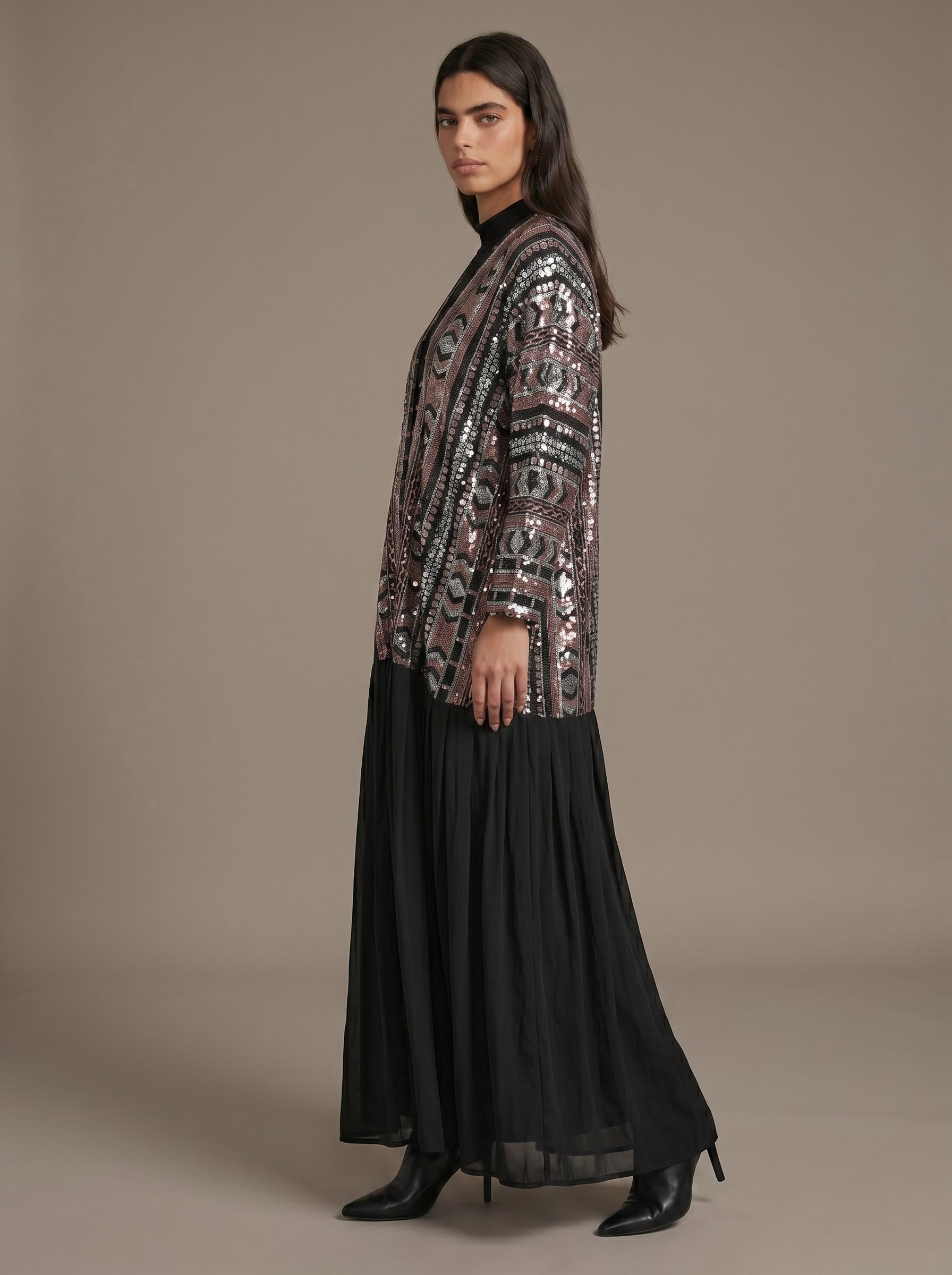 Butterfly Sequins Kimono black/silver