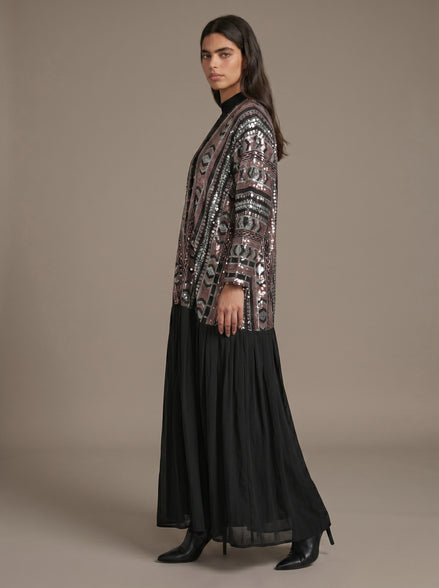 Butterfly Sequins Kimono black/silver