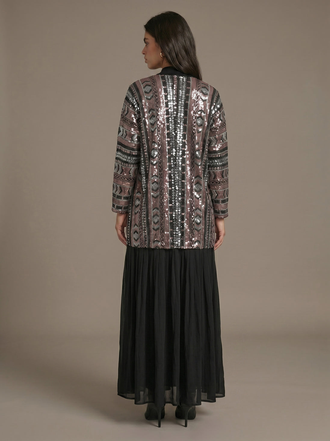 Butterfly Sequins Kimono black/silver