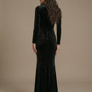 Black Velvet Cleo Dress