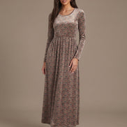 Cream Floral maxi dress
