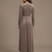 Cream Floral maxi dress