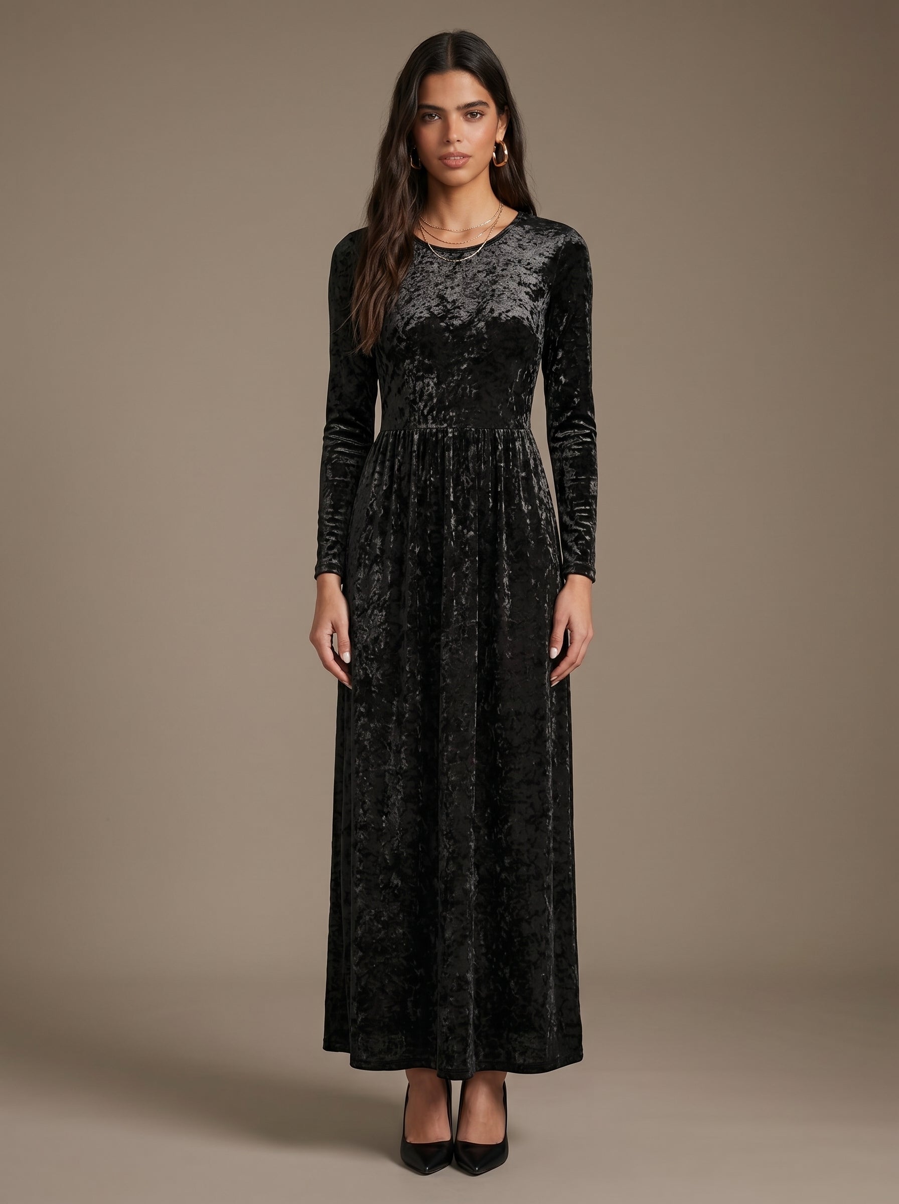 Black floral maxi dress