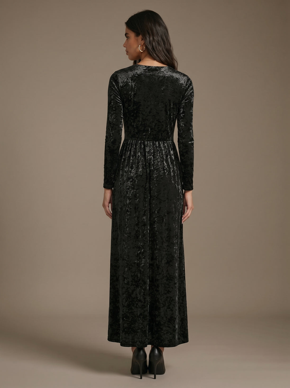 Black floral maxi dress
