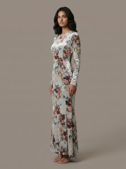 Floral Velvet Cleo Dress
