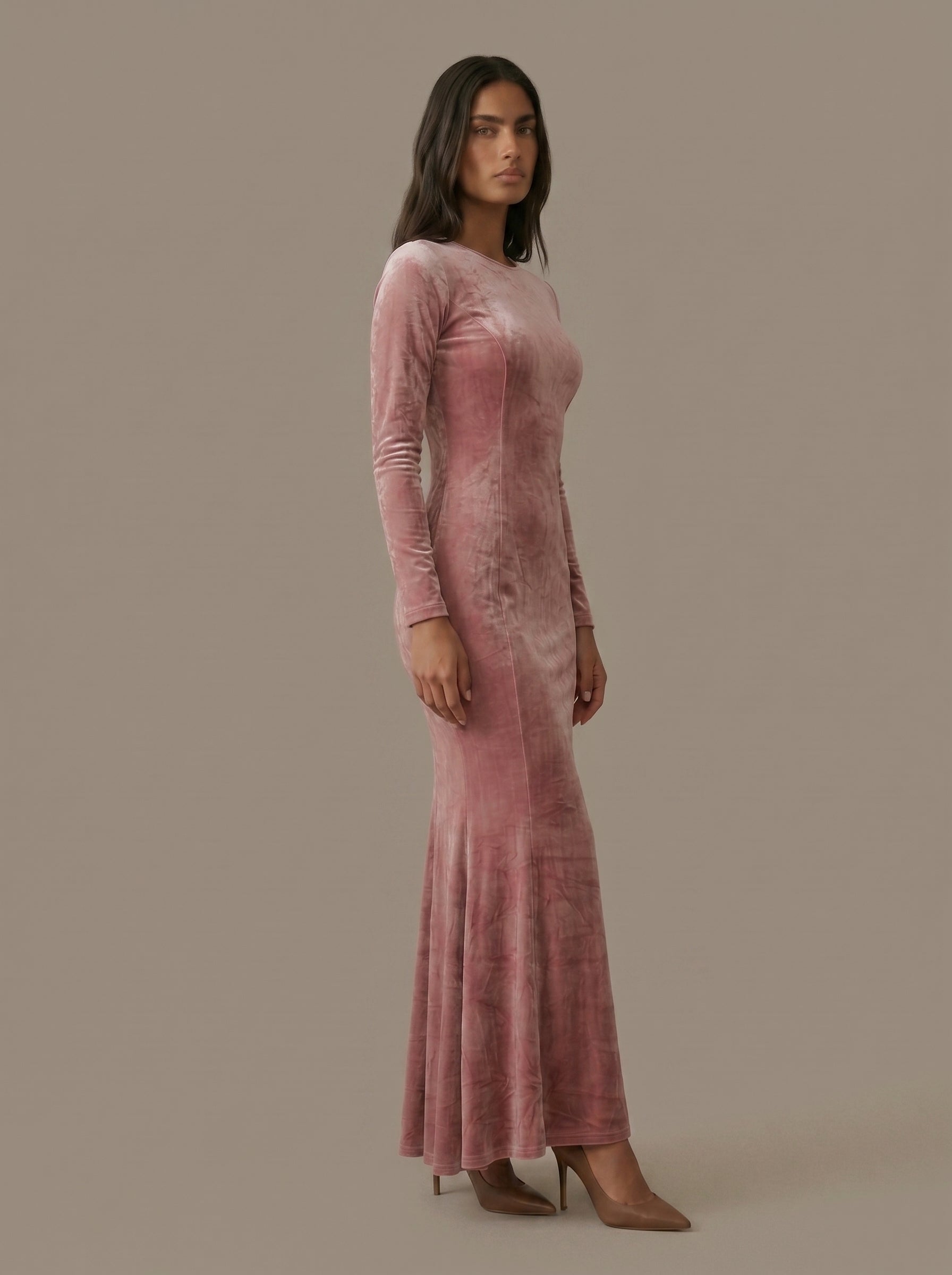 Pink Velvet Cleo Dress