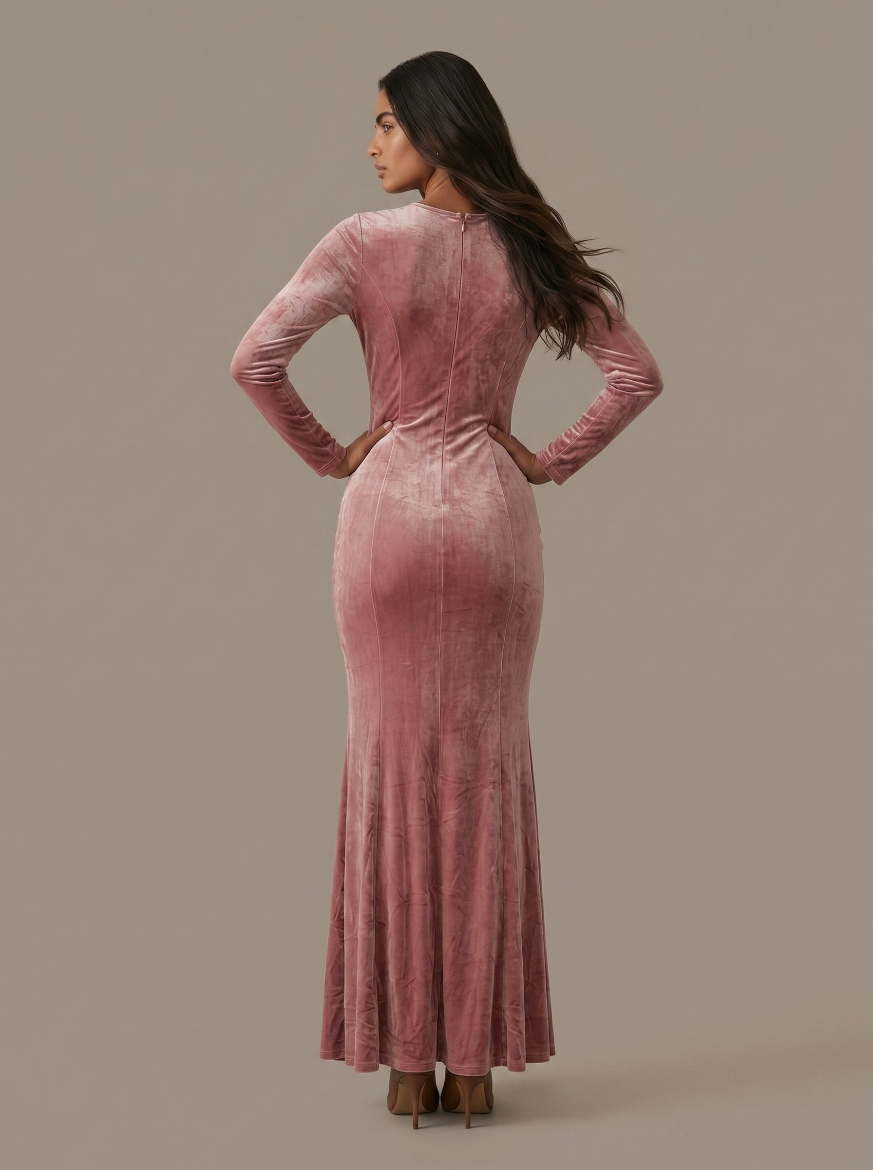 Pink Velvet Cleo Dress