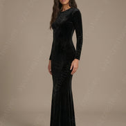 Black Velvet Cleo Dress