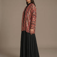 Butterfly sequins kimono burnt orange