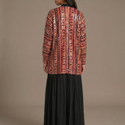 Butterfly sequins kimono burnt orange
