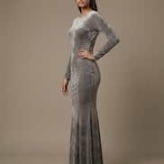 Gray Velvet Cleo Dress