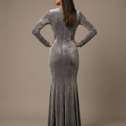 Gray Velvet Cleo Dress