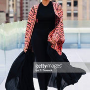 Butterfly sequins kimono burnt orange