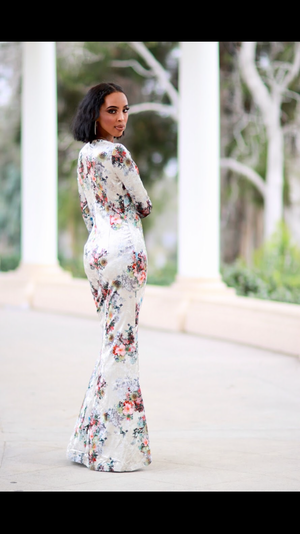 Floral Velvet Cleo Dress