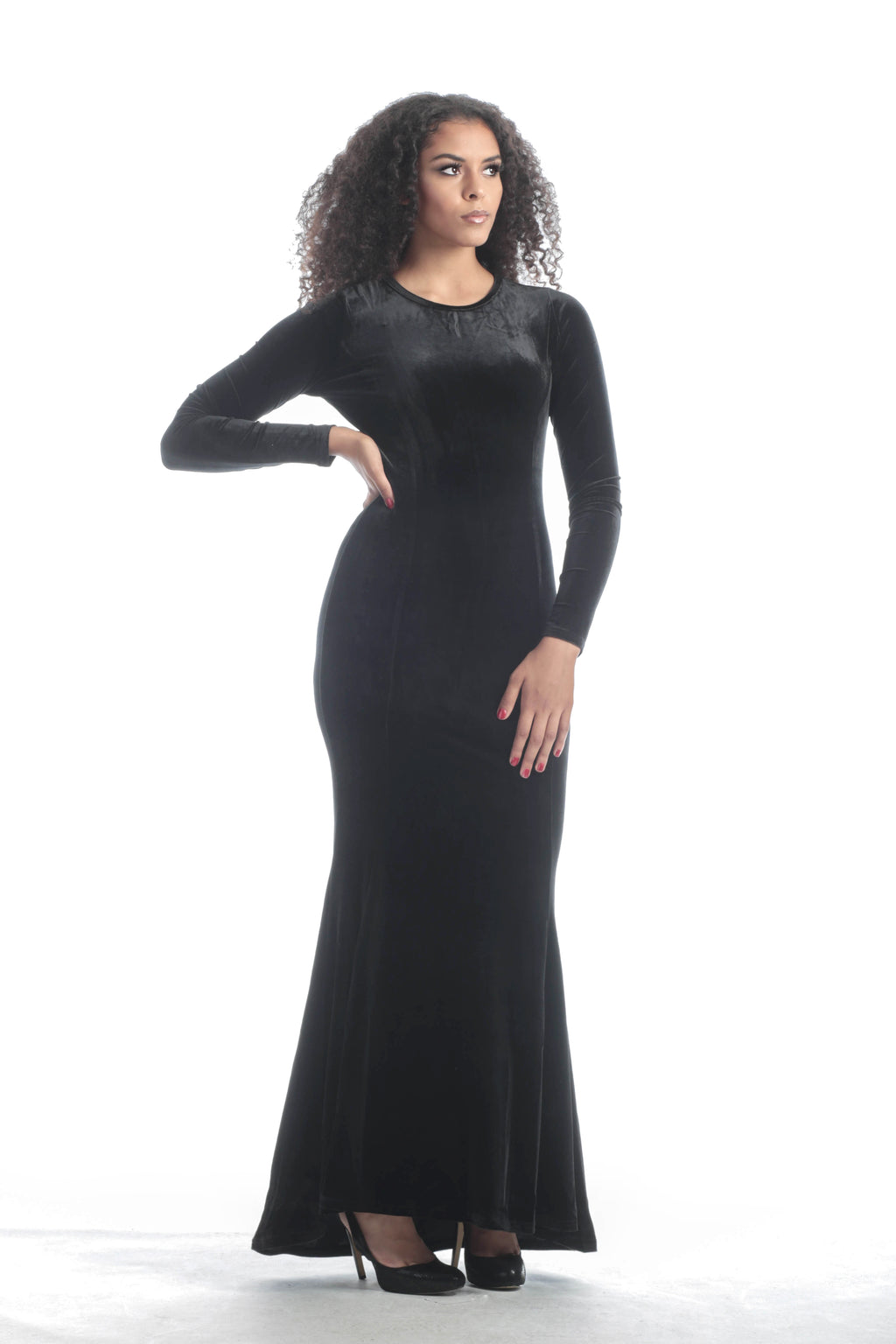 Black Velvet Cleo Dress
