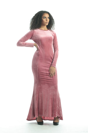 Pink Velvet Cleo Dress