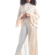 Bellsleeves Cream Pleated Kimono