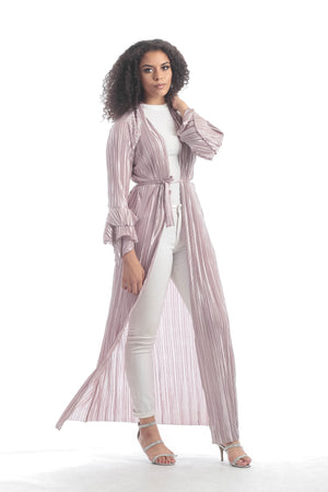 Bellsleeves Fushia Pleated Kimono
