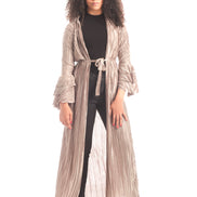 Bellsleeves Gray Pleated Kimono