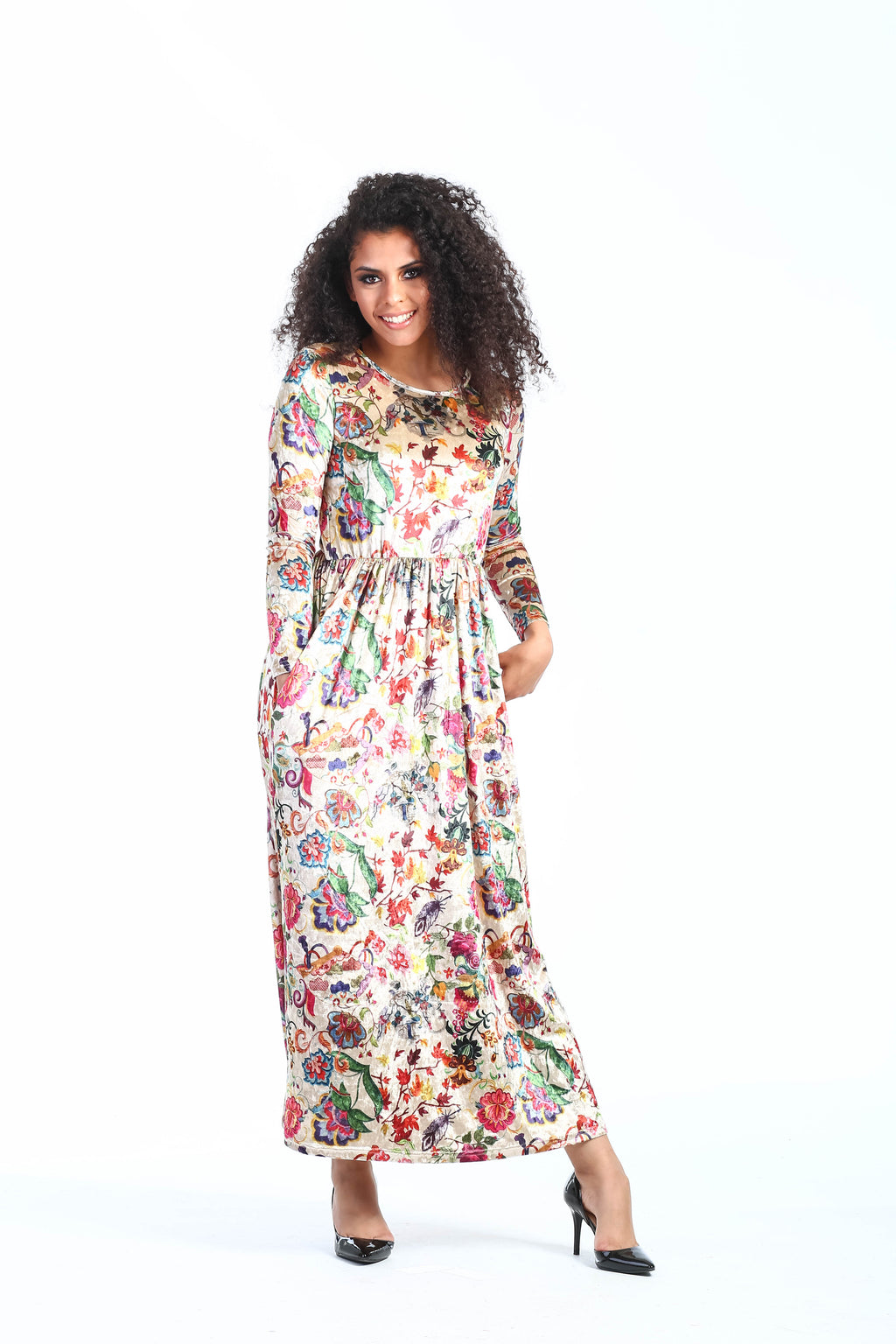 Velvet Floral Dress