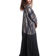 Butterfly sequins kimono blue